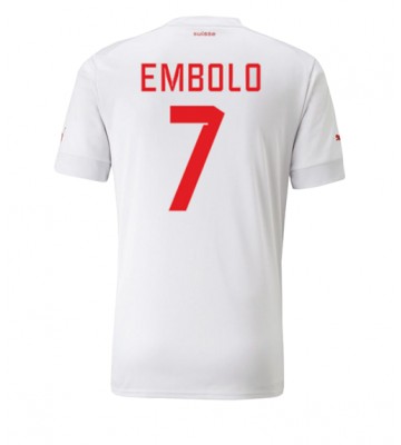 Lacne Muži Futbalové dres Švajčiarsko Breel Embolo #7 MS 2022 Krátky Rukáv - Preč